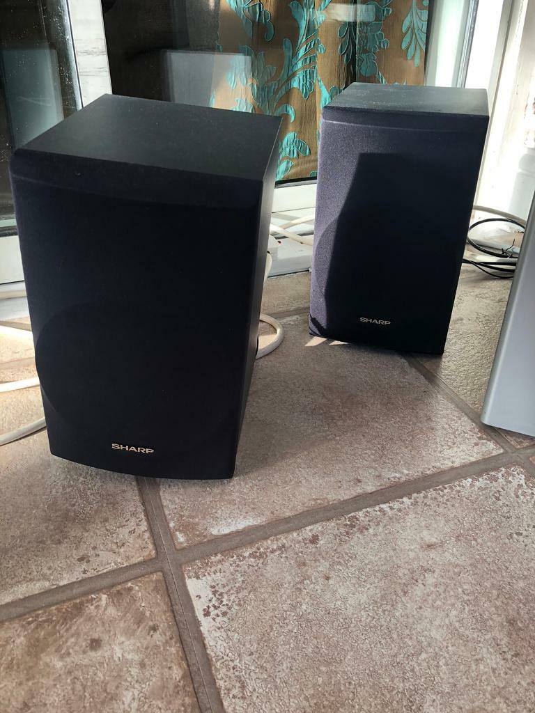 sharp floor speakers